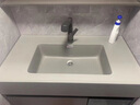 欧帝奴（OUDINU） 浴室柜岩石一体台盆柜组合洗手洗脸洗漱台镜柜简约面盆套装 栗子灰玻璃镜柜80CM-全套配件 实拍图