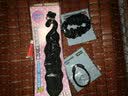 左欧头绳发圈橡皮筋头饰品韩国水钻简约百搭欧美扎头发皮筋马尾发绳 墨蓝色 实拍图