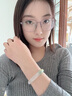 可辰可辰玉髓手镯少女款冰种玉髓飘花翠色半山水青山黛镯子送女友送妈 内径58-59【适合105-120斤】 实拍图