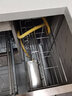 太和樱花304不锈钢橱柜调味拉篮 纳米黑厨房橱柜拉蓝置物架调料拉篮调味篮 圆钢250柜适合内宽220以上 底轨道 实拍图