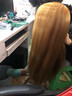 卡美丝假发头模练习盘发编发化妆假人头模型长真发美发公仔模特头模具女 直发金+礼包+大支架（支架单独发 有妆 实拍图
