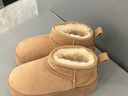 回力女鞋雪地靴女冬季加绒加厚保暖防滑短筒靴子女东北皮毛一体棉鞋女 驼色 38 实拍图