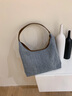 爱情海牛仔布包包女包托特斜挎单肩大容量通勤生日情人节礼物送女友老婆 【浅蓝色】时尚小众百搭轻奢休闲新年送女生实用 品牌ck风实用高端潮流简约运动 实拍图