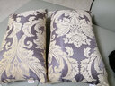 居八佰 奢华提花抱枕欧式客厅沙发靠垫床头靠枕办公室腰枕汽车靠背垫 灰紫欧花（雪尼尔提花） 30*50cm腰枕套+枕芯 实拍图