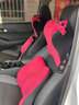 爱车屋汽车头枕3D护颈枕靠枕腰靠太空记忆棉座椅颈椎枕奔驰宝马奥迪通用 【陆地头等舱】热情红-套装 实拍图