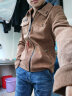 男府夹克男外套修身秋冬季新款灯芯绒上衣服男装加绒套装潮流休闲工装 棕色(单上衣)+白色T恤 L 修身款-偏小一码 实拍图
