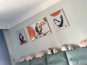 瑞尚（RUISHANG） 轻奢客厅装饰画大气抽象沙发背景墙挂画现代简约别墅三联画 福鹿生辉A 左右60*80+中间110*80烤瓷镶钻 实拍图