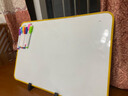磁博士ciboshi 桌面小白板 磁性 家用台式留言板 儿童涂鸦板 办公室备忘记录板 桌面记事板 创意 迷你黑板 黄色边框30*45cm桌面白板支架式 实拍图