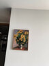 绮罗世界梵高装饰画 沙发墙三联画客厅 北欧卧室梵高莫奈风景油画餐厅 莫奈向日葵30*40木色 尺寸如图【可定制大尺寸】 框色如图【两件以上可以 实拍图