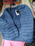 鸭鸭（YAYA）佟丽娅同款轻薄羽绒服男女同款短款休闲内胆薄款冬季保暖防寒外套 雾霾蓝-YE3C700311Y 3XL 实拍图