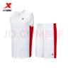 特步（XTEP）【国潮】男装速干篮球套装背心短裤夏季运动两件比赛训练套吸 白色 XL/180 实拍图