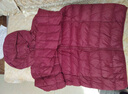 雅鹿轻薄羽绒服女短款连帽秋冬新款90绒轻便外套ap 酒红色 180/XXXL 实拍图