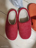 卡帝乐鳄鱼（CARTELO）棉拖鞋男女士秋冬季家居家用室内外穿情侣棉鞋 XH106 红色 40-41 实拍图