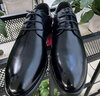 海澜之家HLA商务休闲鞋男秋冬头层牛皮正装鞋皮鞋男 254A 黑色  增高  42 实拍图