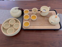瓷牌茗茶具（cipaiming teaset） 茶具套装小套功夫茶壶便携一壶四杯家用会客泡茶器小茶台 《秘色黄哥窑》西施四禅杯磁石盘 实拍图
