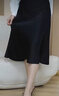 朗姿【三醋酸Basic衣橱】意大利设计法式高腰鱼尾半身裙新款裙子 黑色 L 实拍图