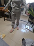 欧洛黛休闲裤女加绒裤运动裤秋冬季裤子束脚哈伦裤时尚百搭长卫裤女 灰色春秋 L 实拍图