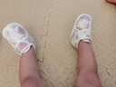 拉夏莉亚新生儿手工鞋宝宝步前鞋外出婴儿鞋子软底袜鞋0-3-6-12月棉鞋学步 实拍图