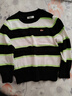 巴拉巴拉童装宝宝针织衫儿童毛衣秋装男童打底衫女童纯棉 黑白条纹00499 100 cm 实拍图