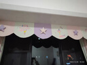 漫姿娜粉紫色卡通儿童房窗帘女孩卧室飘窗男孩新款公主风房间榻榻米短帘 粉紫布+热气球花边 一米布料(联系客服定制) 实拍图