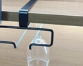 DISID红酒杯挂架吊杯架倒挂高脚杯免打孔红酒架悬挂式酒杯 【黑色】单排红酒杯架 【免打孔，结构稳重，挂取自如】 实拍图