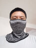洛克兄弟防晒头套摩托车加绒头套电动车全脸面罩户外夏季冰丝头巾围脖 冰丝防晒 高弹透气 - 麻灰 实拍图