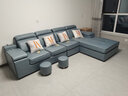 卓芝布艺沙发客厅组合北欧现代简约可拆洗科技布贵妃中小户型家具 四位+贵妃榻定制3米(科技布乳胶) 实拍图