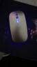 索致（SSIOIZZ）苹果鼠标无线三代蓝牙妙控双模办公鼠标mac笔记本电脑充电静音MacBook pro/iPad/air灵敏触控 白色 至尊版银色【真·无线双模炫彩灯光】平板/电脑通用 2.4G+蓝 实拍图