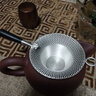 银器时代 足银手工刻鱼茶漏 足银茶具配件功夫茶具茶叶过滤器茶滤 带环铆钉款24克足银999+证书 实拍图