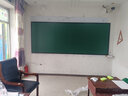 富鑫通树脂绿板教学黑板教室粉笔磁性白板木框多媒体一体机推拉智慧黑板升降式五线谱学校专用教学写字板 树脂绿板（铝框） 120*300cm 实拍图