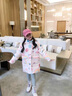 G.DUCKKIDS儿童羽绒服女童中长款2025新款韩版小女孩中大童加厚冬装保暖外套 彩虹粉色 120 cm 实拍图