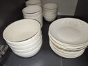 景航 90头碗碟套装餐具陶瓷器家用餐具套装菜盘子礼品碗筷吃饭碗具 九十头简爱（品锅配置） 实拍图