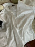 罗蒙白衬衫女短袖职业夏季新款韩版气质显瘦v领工装衬衣可定做工作服 zkdv斜纹白色 38/XL（115斤-125斤） 晒单实拍图