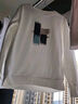 啄木鸟（TUCANO）卫衣男休闲百搭长袖t恤男士宽松圆领套头学生上衣服男 白色 L 实拍图