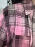 BM衬衫粉色格子女衬衫外套宽松休闲慵懒风衬衫 粉灰格子 均码 晒单实拍图