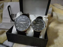 佰时顿(BASID)情侣手表一对价防水石英男女皮带表韩版潮流时尚中学生个性手表刻字定制七夕情人节礼物 7789A银壳一对黑底黑 实拍图