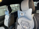 布兰特 新款汽车坐垫四季通用汽车座套全包夏季冰丝拼皮革卡通刺绣座垫 星空蓝-卡通版-头靠分体通用款 实拍图