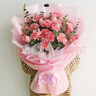 幽客玉品鲜花速康乃馨百合花束送妈妈长辈生日礼物全国同城配送 21朵粉色康乃馨戴安娜混搭花束 实拍图