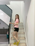 蝗裳一族女士T恤2024夏季新款韩版圆领简约百搭修身显瘦洋气上衣短袖t恤女 粉色 XL 建议110-120斤 实拍图