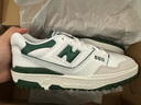 NEW BALANCE  NB550 官方板鞋男鞋女鞋情侣复古低帮百搭潮鞋休闲运动鞋 白色/浅灰/墨绿 BB550WT1 38 (脚长23.5cm) 实拍图