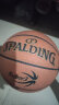 斯伯丁篮球超三联赛训练系列经典砖色系列7号PU材质成人篮球 77-747Y 实拍图