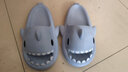 迟到时光鲨鱼拖鞋男居家新品厚底软底防滑凉拖鞋男士四季室内凉拖鞋女外穿 雾霾蓝 44-45 【适合44-45码】 实拍图