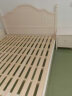 喜宜居  美式实木床双人成人公主床1.8米1.5米象牙白色软包高箱储物床 床（硬靠款） 1200*2000（框架款） 实拍图