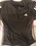 adidas速干舒适跑步运动上衣圆领短袖T恤女装夏季阿迪达斯官方 黑色 L 实拍图