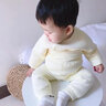 优奇婴儿衣服秋冬套装宝宝保暖夹棉内衣高腰护肚男女儿童2件套秋冬装 2套【浅蓝+浅红】 66 实拍图
