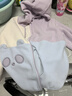 戴维贝拉（DAVE＆BELLA）儿童摇粒绒外套女童衣服连帽男童上衣2025秋季新款童装宝宝外衣 紫色【现货】 130 cm（建议身高120-130cm） 实拍图