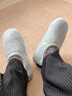 宝人包跟棉拖鞋女士冬季新品情侣室内居家加绒软底月子鞋防滑保暖 浅灰【女款】 35-36 实拍图