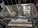 水贞加厚水槽带支架厨房不锈钢双槽洗菜盆洗碗池水盆家用洗碗槽洗菜池 加厚81*43方支架冷热款 实拍图