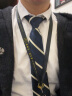 诺斯.马丁领带男士商务校园学生学院风手打7.5cm 深蓝条纹7.5cm 实拍图