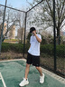 安踏（ANTA）运动套装男夏季新款跑步短袖运动服套装基础舒适速干健身训练衣服 玉兰白/黑 L/175 适合120-140斤 实拍图
